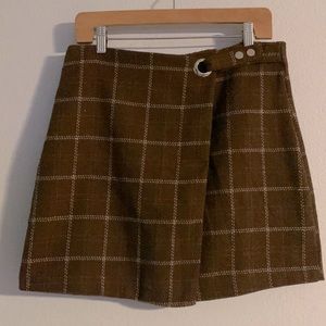 Kivenst High Fashion mini Pencil skirt with brown plaid